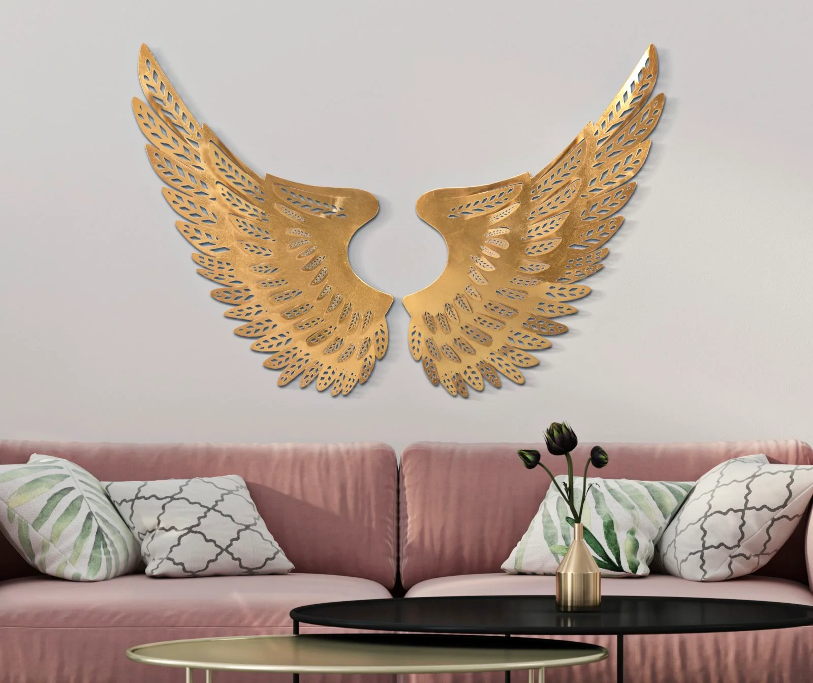 Coppia di Pannelli Decorativi Ali Light 3D - cm 90x3,5x43,5 - Image 4