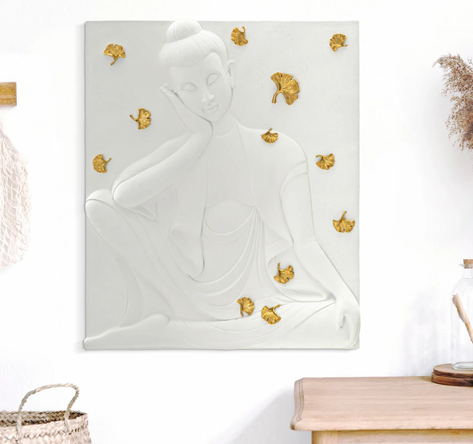 Pannello Decorativo Buddha in Resina 3D cm 46x5,7x55,5 - Image 5