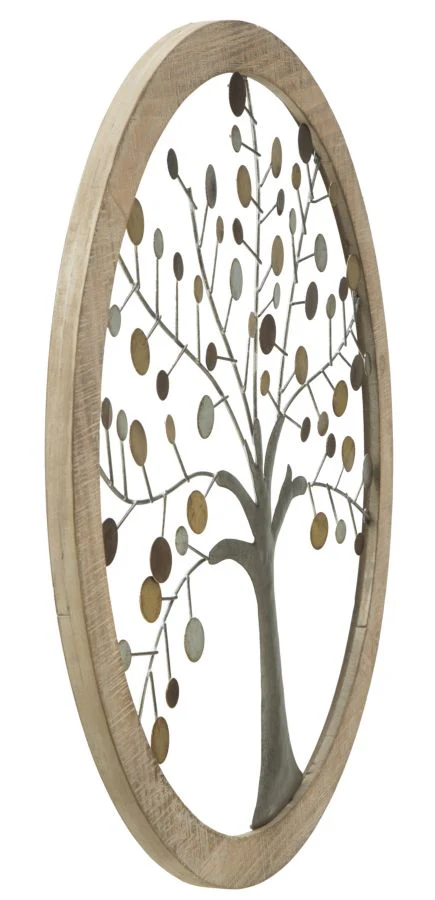 Pannello Decorativo Albero della Vita con Specchio Ø 61 cm - Image 2