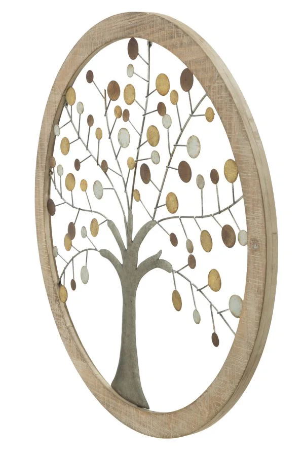 Pannello Decorativo Albero della Vita con Specchio Ø 61 cm - Image 3