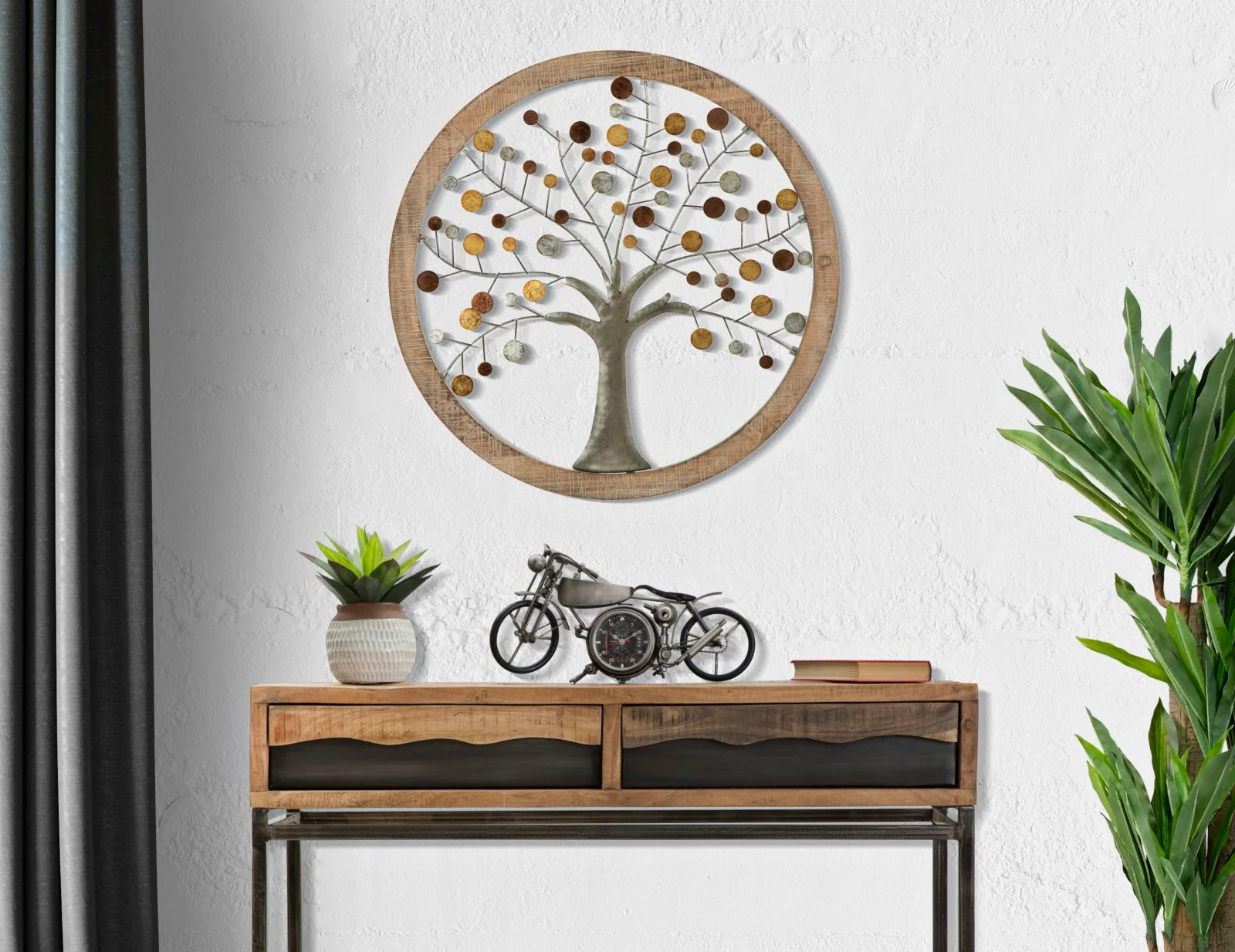 Pannello Decorativo Albero della Vita con Specchio Ø 61 cm - Image 7