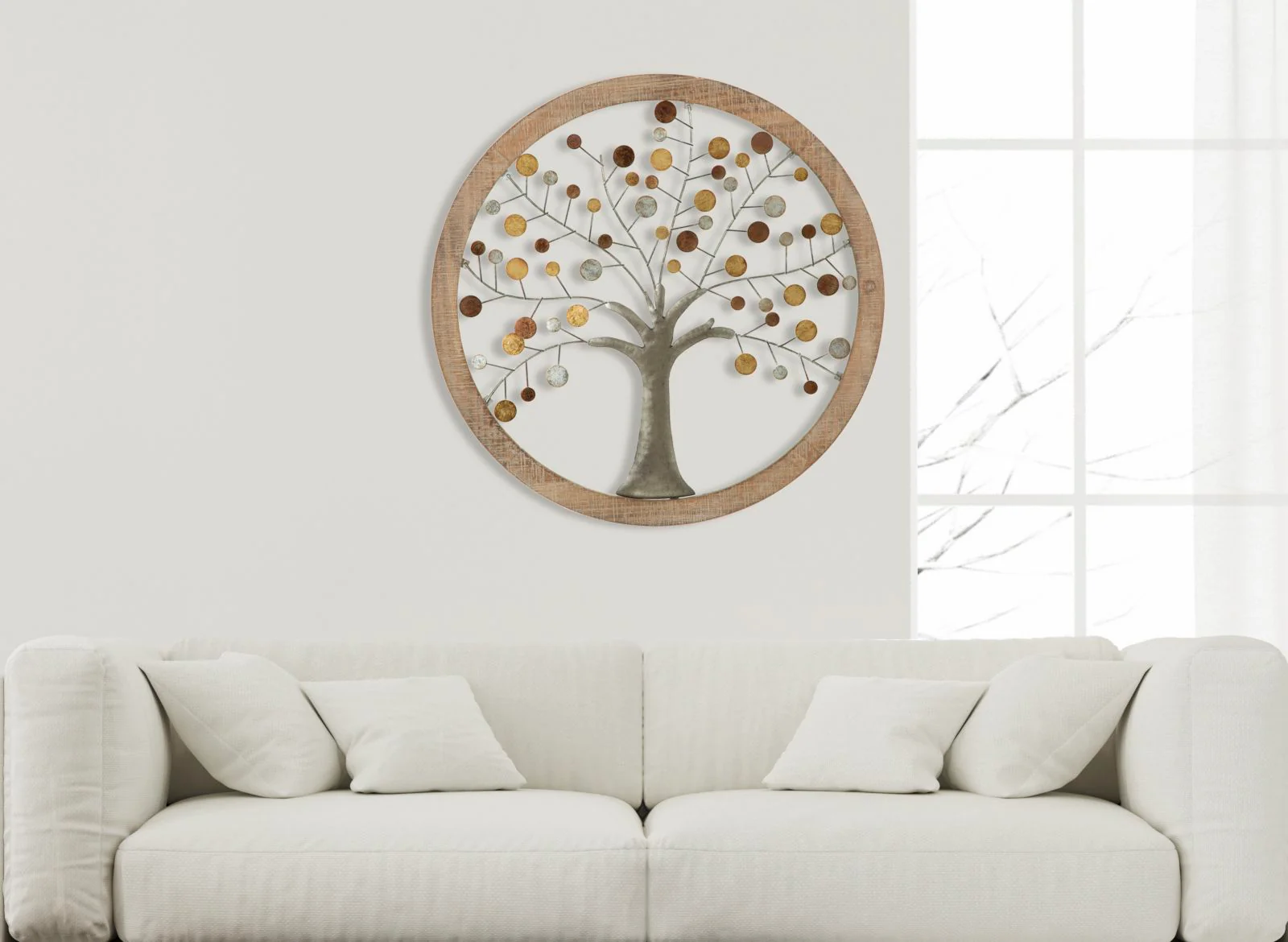 Pannello Decorativo Albero della Vita - Specchio Ø 80x2 cm - Image 8