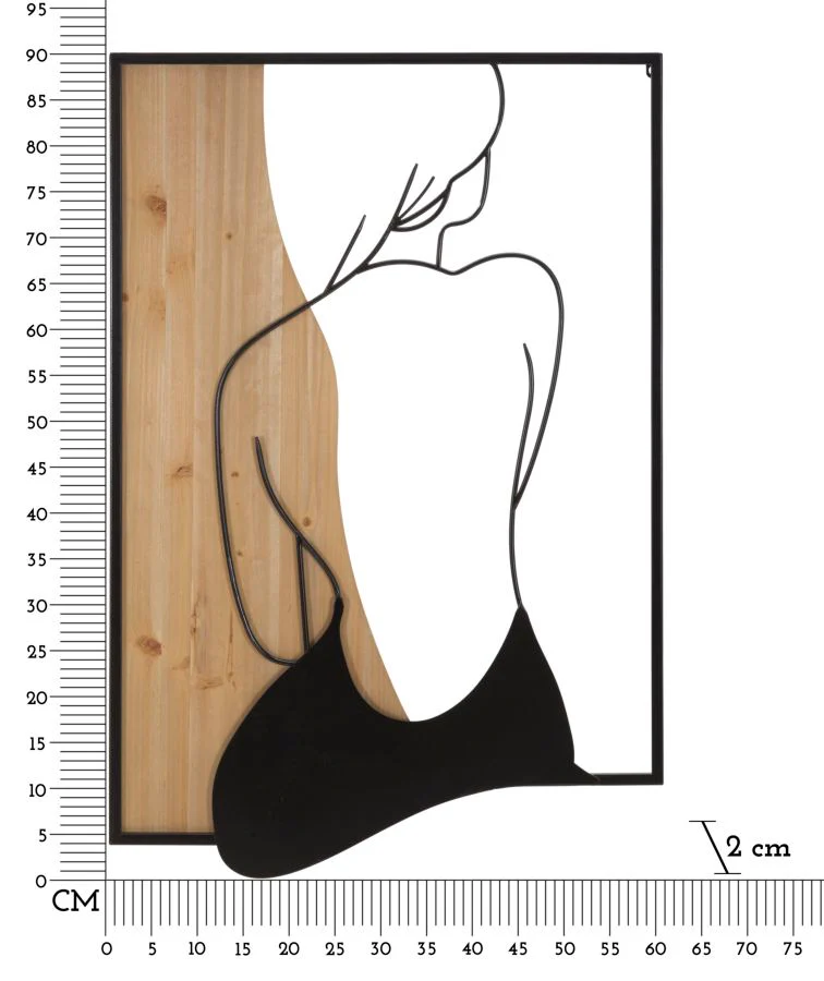 Pannello decorativo 3D eleganza in ferro e legno 60x2x90 - Image 6