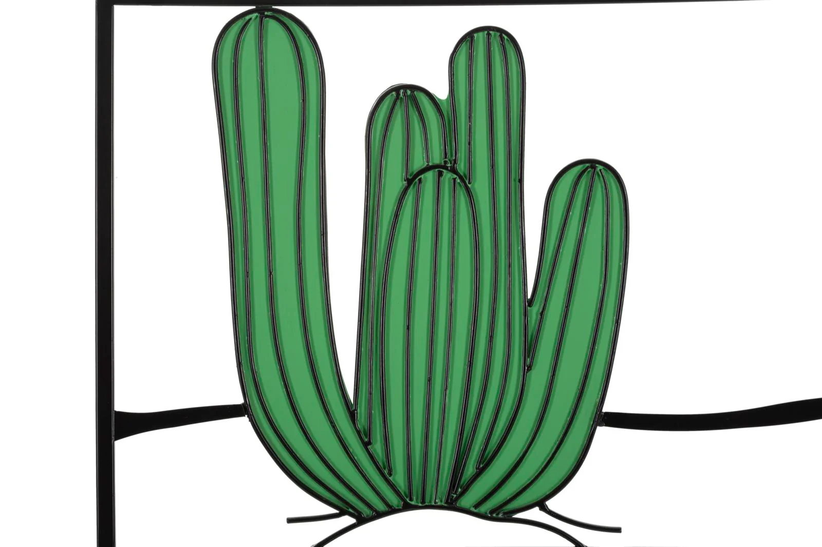 Pannello decorativo 3D murale cactus in metallo cm 60x1,3x33 - Image 2