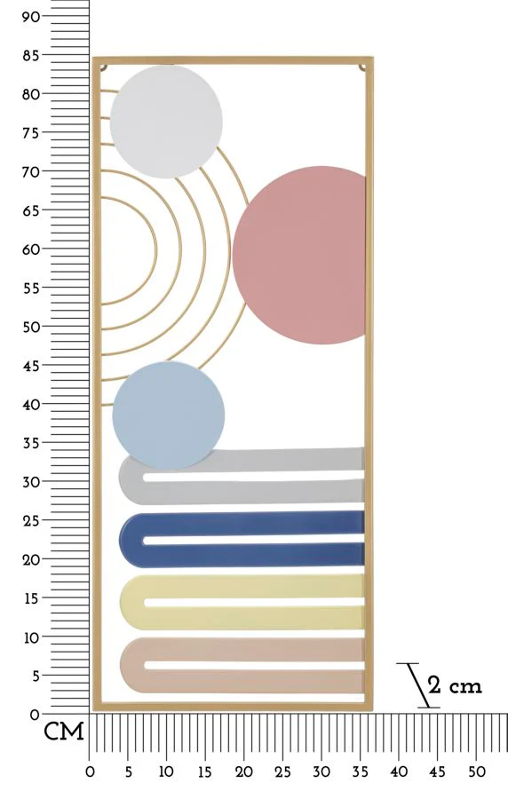 Pannello Decorativo da Muro Colorato in Metallo - cm 37,5x2x84 - Image 6
