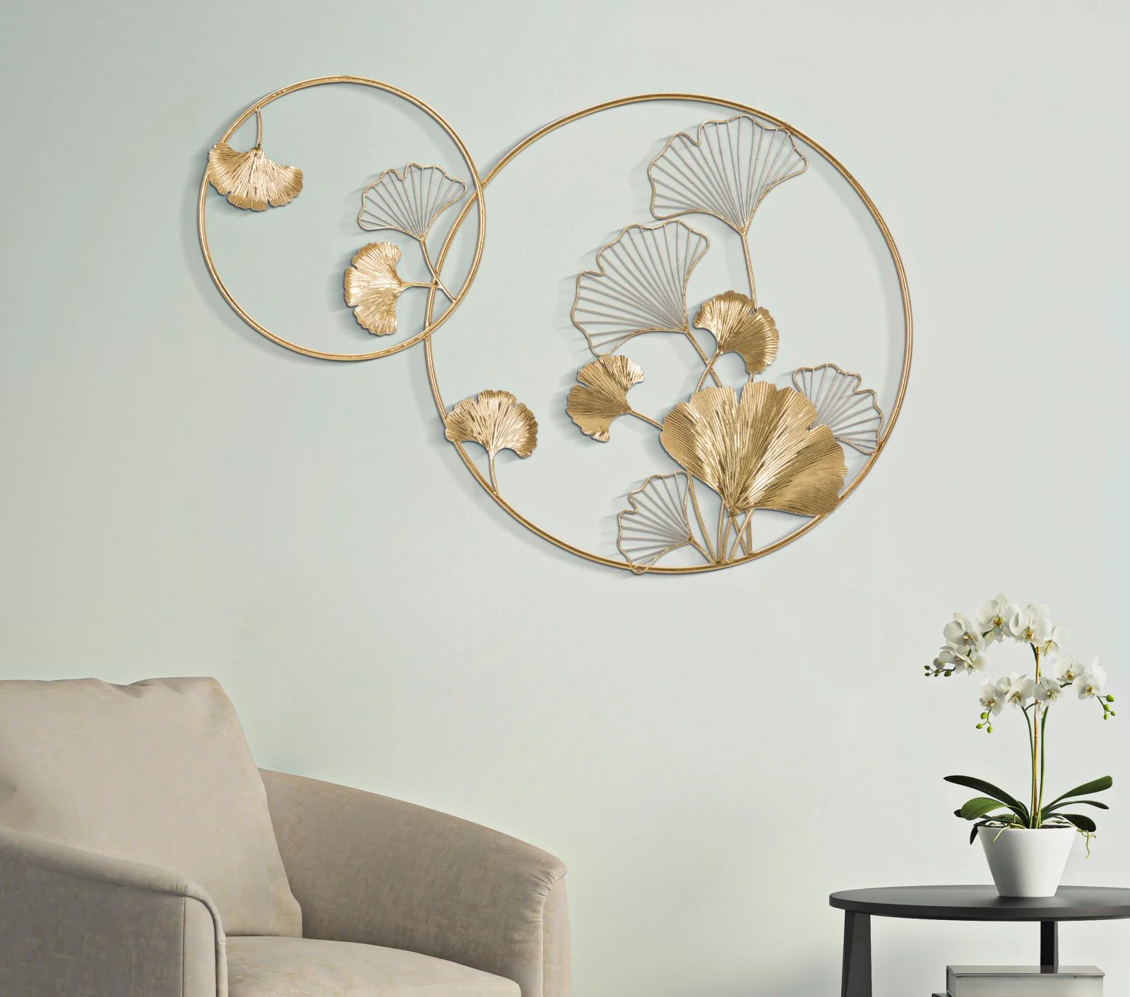 Pannello decorativo 3D in metallo dorato cm 120,5x4,2x80,5 - Image 5