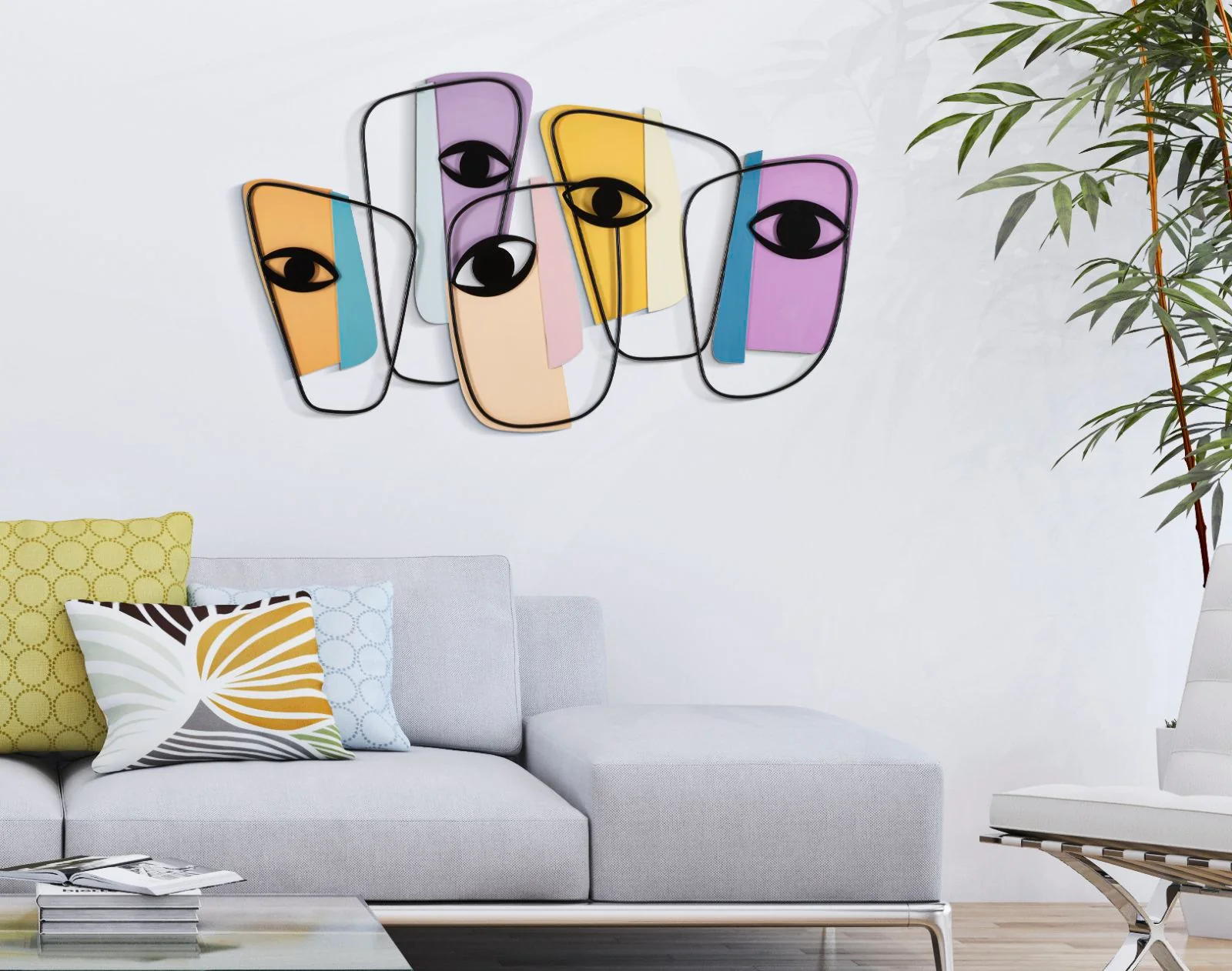 Pannello murale decorativo 3D "Eyes" - cm 120x2x72 - Image 5