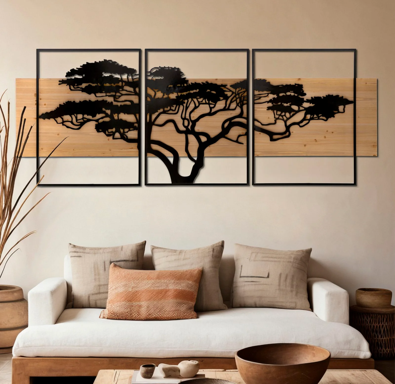 Set di Pannelli Decorativi in Ferro e Legno Lagos 3pz - Design Unico per la Tua Casa - Image 5