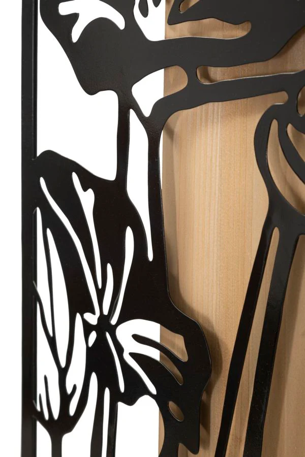 Pannello decorativo in ferro e legno Lotus 60x2x90 cm - Image 5