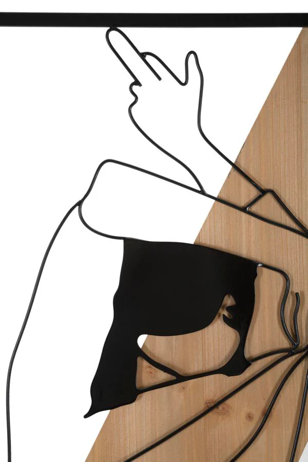 Pannello Decorativo 3D in Ferro e Legno - Dimensioni 50x2x90 cm - Image 2