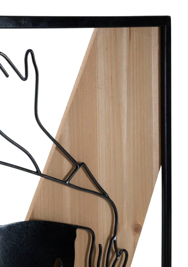Pannello Decorativo 3D in Ferro e Legno - Dimensioni 50x2x90 cm - Image 3