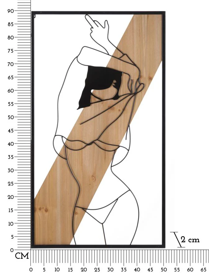 Pannello Decorativo 3D in Ferro e Legno - Dimensioni 50x2x90 cm - Image 6