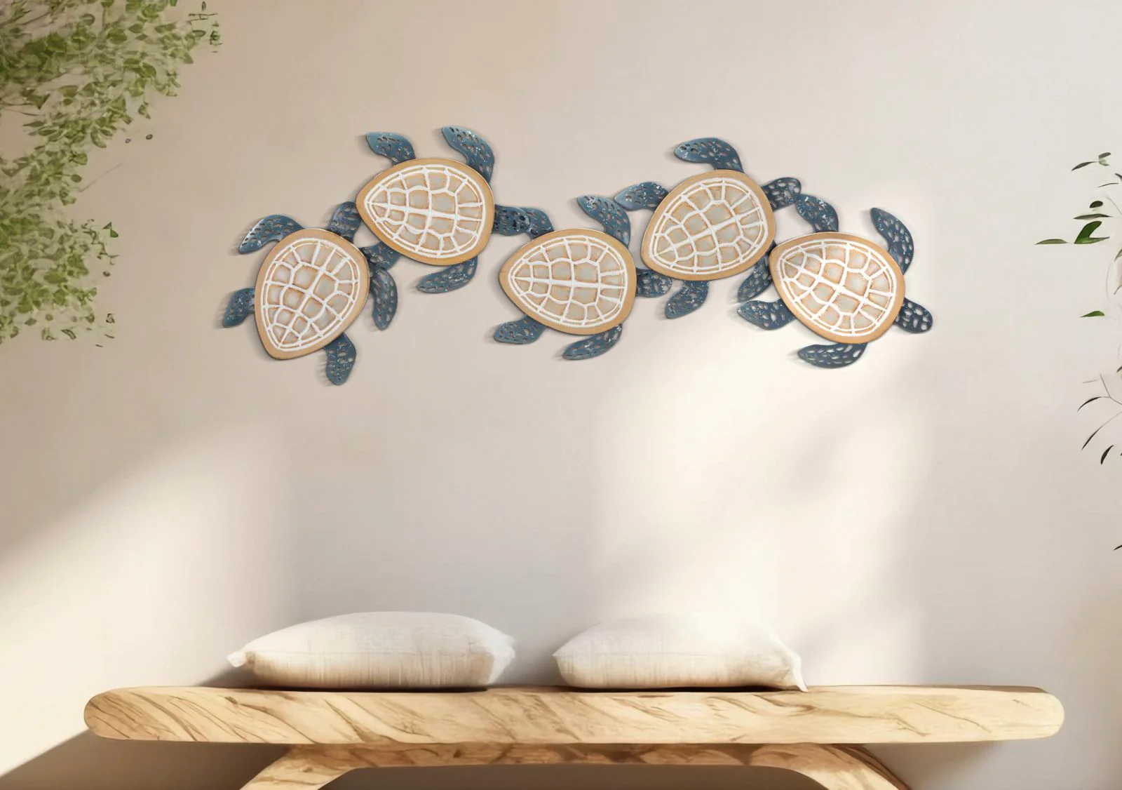 Pannello decorativo 3D con tartarughe marine cm 111,5x6,3x43 - Image 5