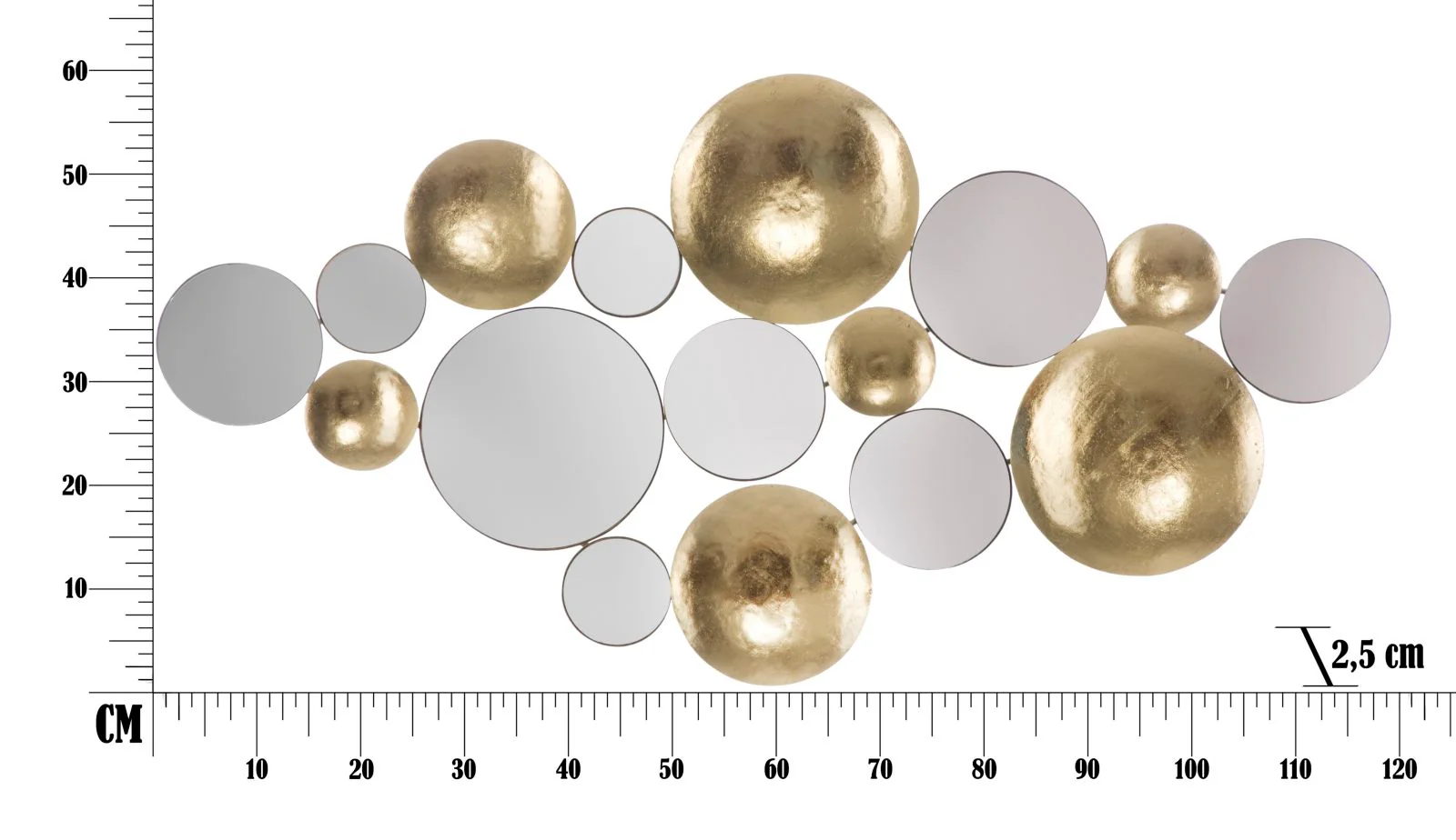 Pannello Glamoro Specchio Dorato cm 118x2,5x60 - Image 7