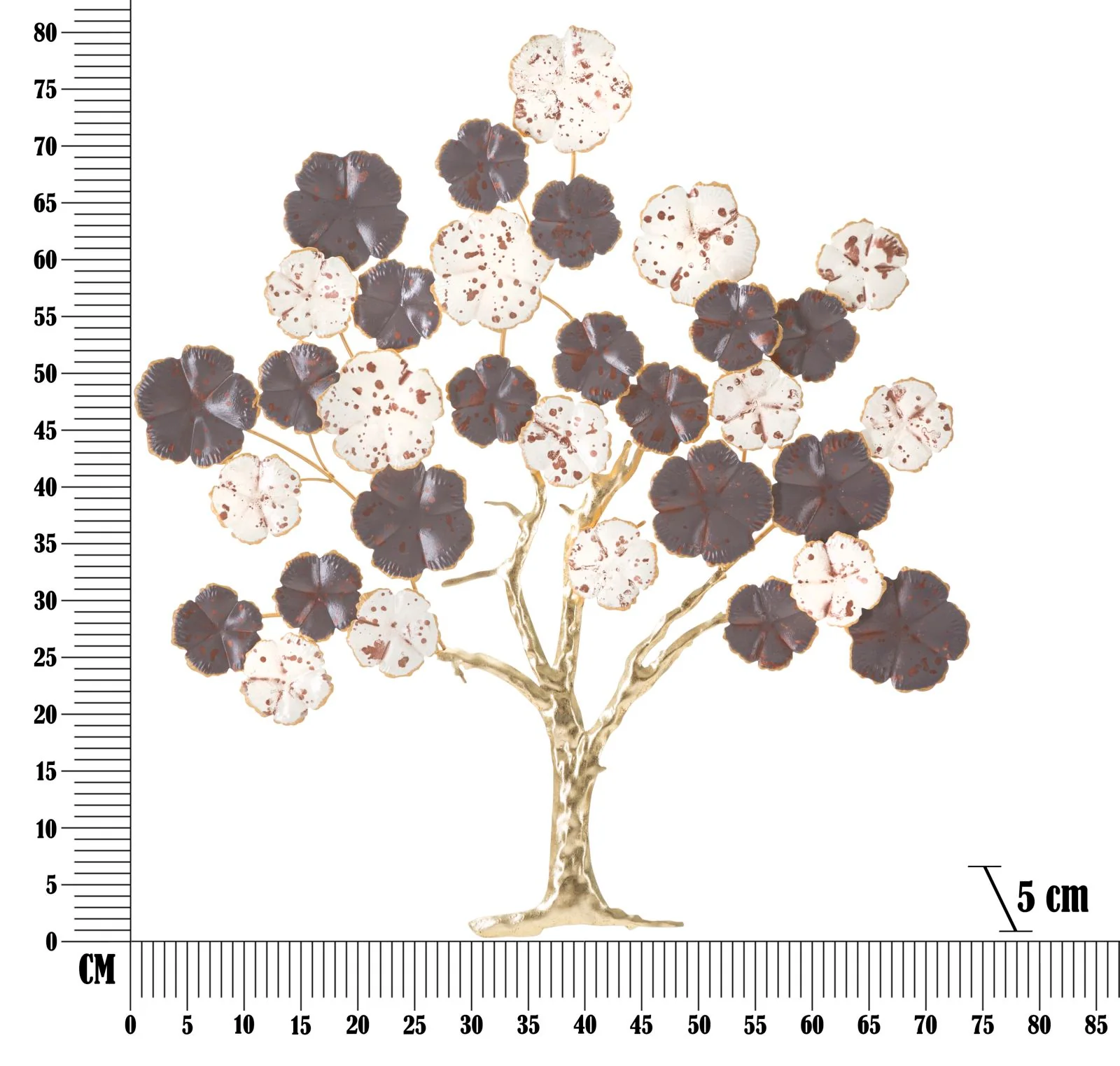Pannello Decorativo in Ferro a Forma di Albero Purpy 73,7x5x80 cm - Image 6