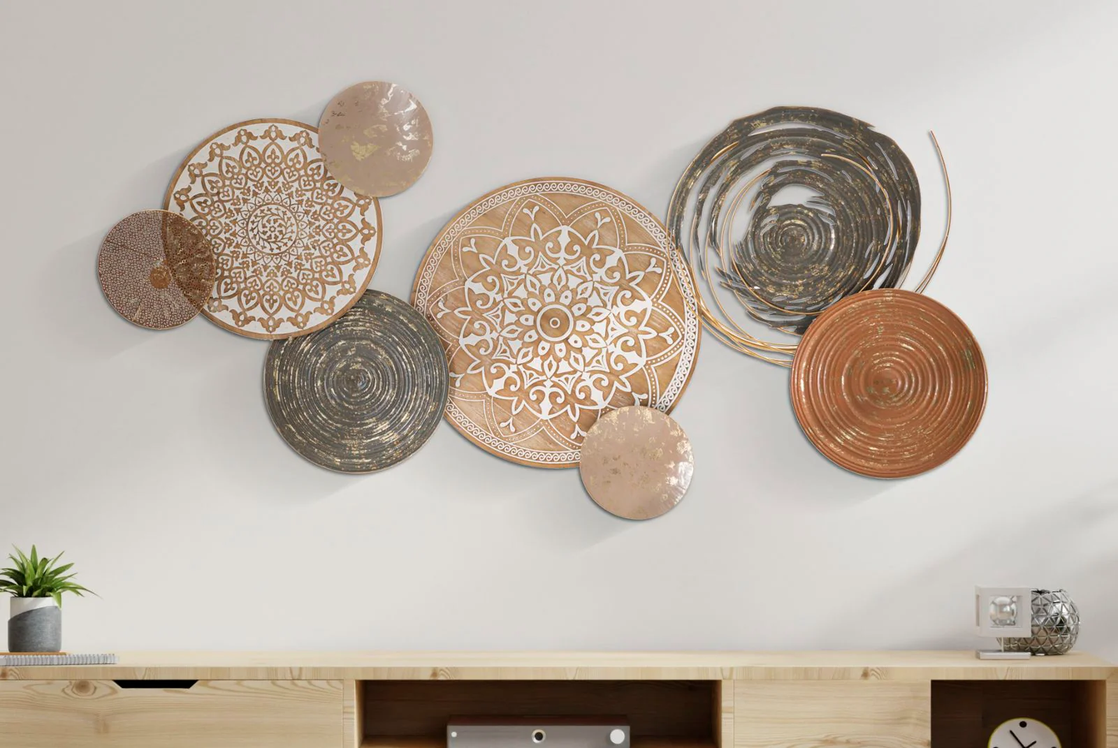 Pannello Decorativo in Ferro Boho 167,6x8,9x80,6 cm - Image 2