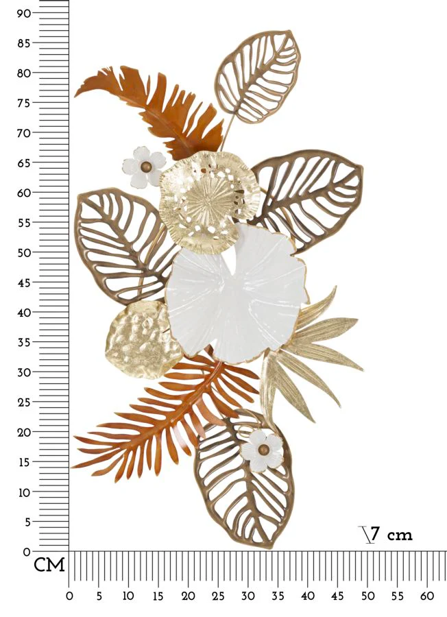 Pannello Decorativo in Ferro Stile Bouquet 50,8x7x87 cm - Image 6