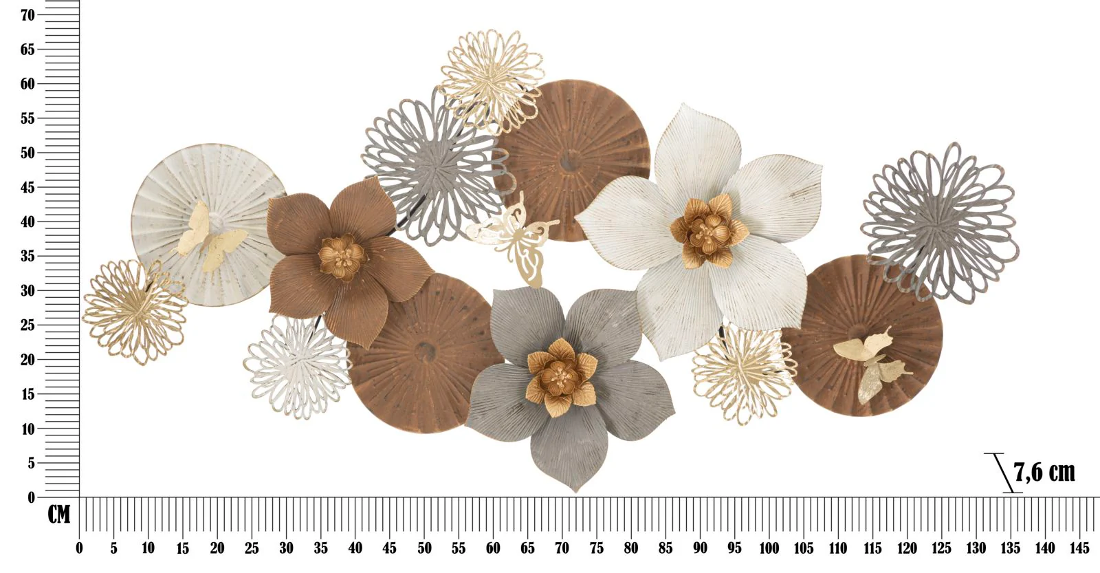 Pannello Decorativo 3D in Ferro Broty 136,5x7,6x68,6 cm - Image 6