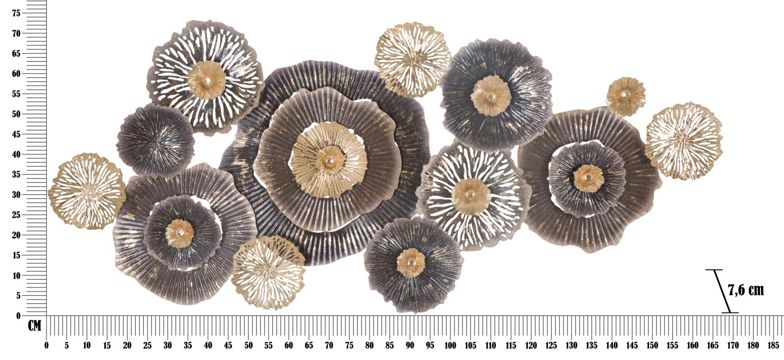 Pannello Decorativo in Ferro Browny - cm 167,6x7,6x73,5 - Image 6