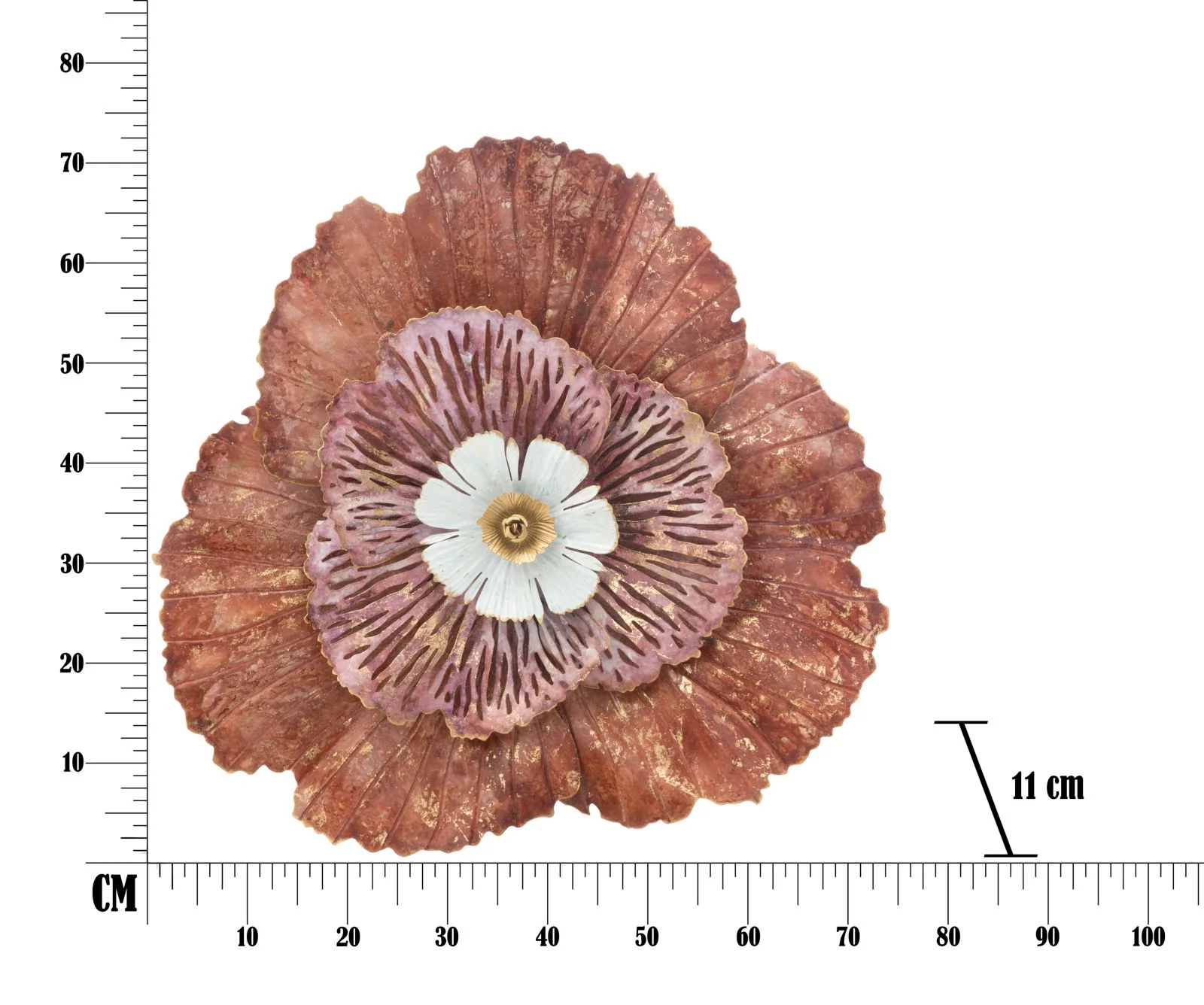 Pannello Decorativo in Ferro Bunga cm 73,5x11x72 - Image 7