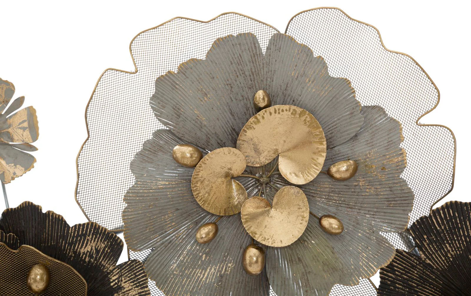 Pannello decorativo in metallo floreale cm 149,2x8,9x61 - Image 2