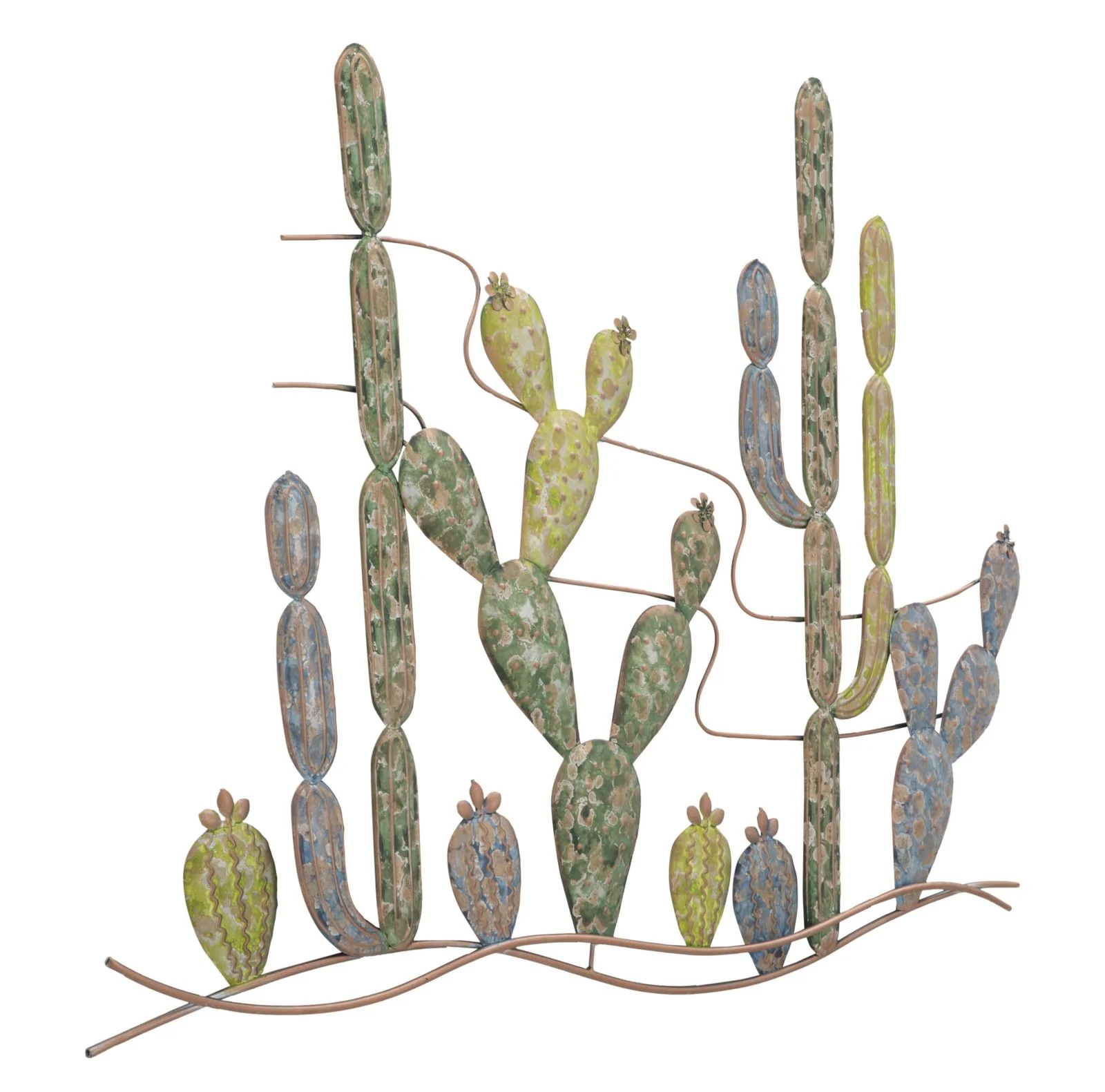Pannello Decorativo in Ferro a Forma di Cactus - cm 90x2,5x64 - Image 2