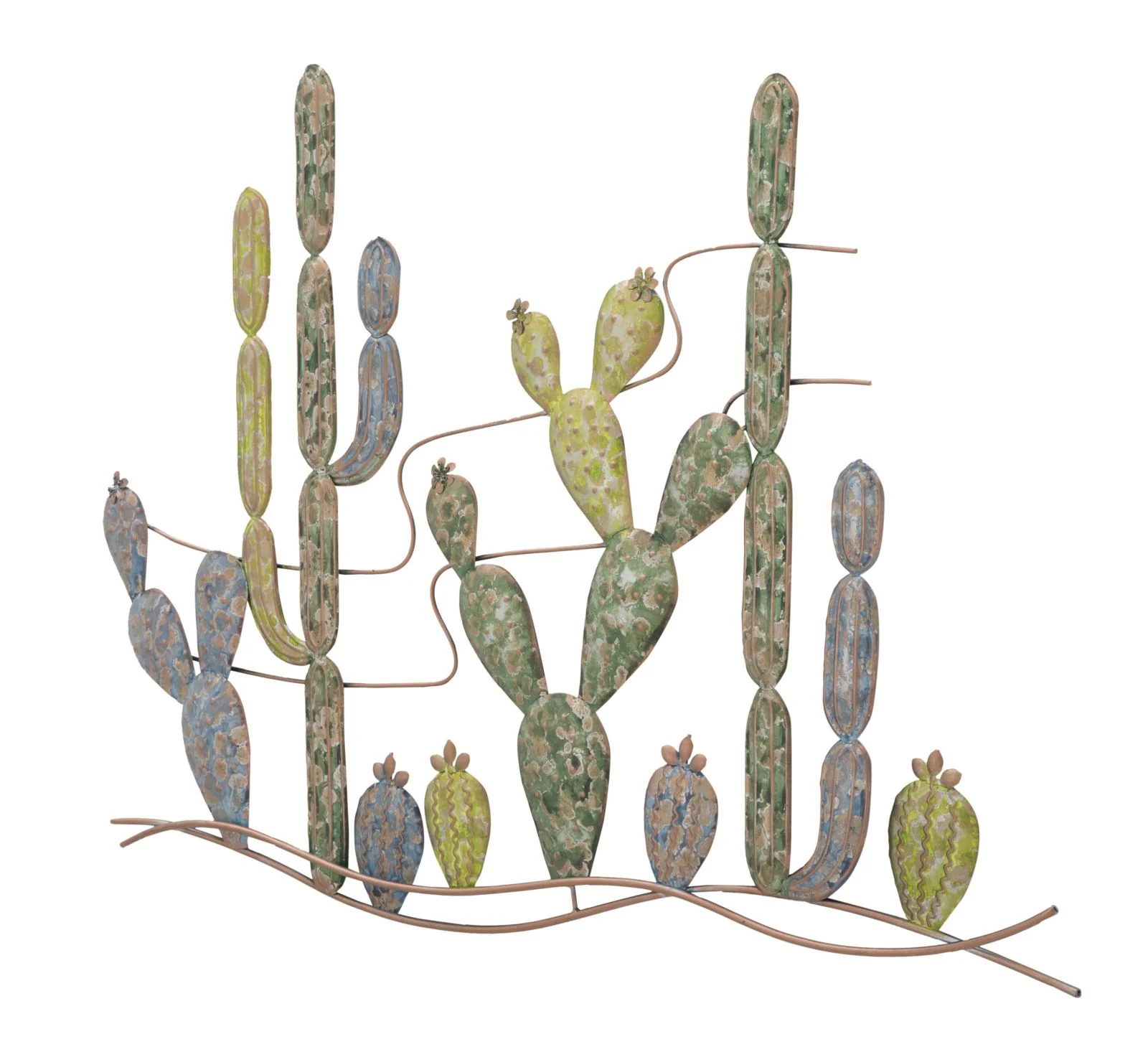 Pannello Decorativo in Ferro a Forma di Cactus - cm 90x2,5x64 - Image 3
