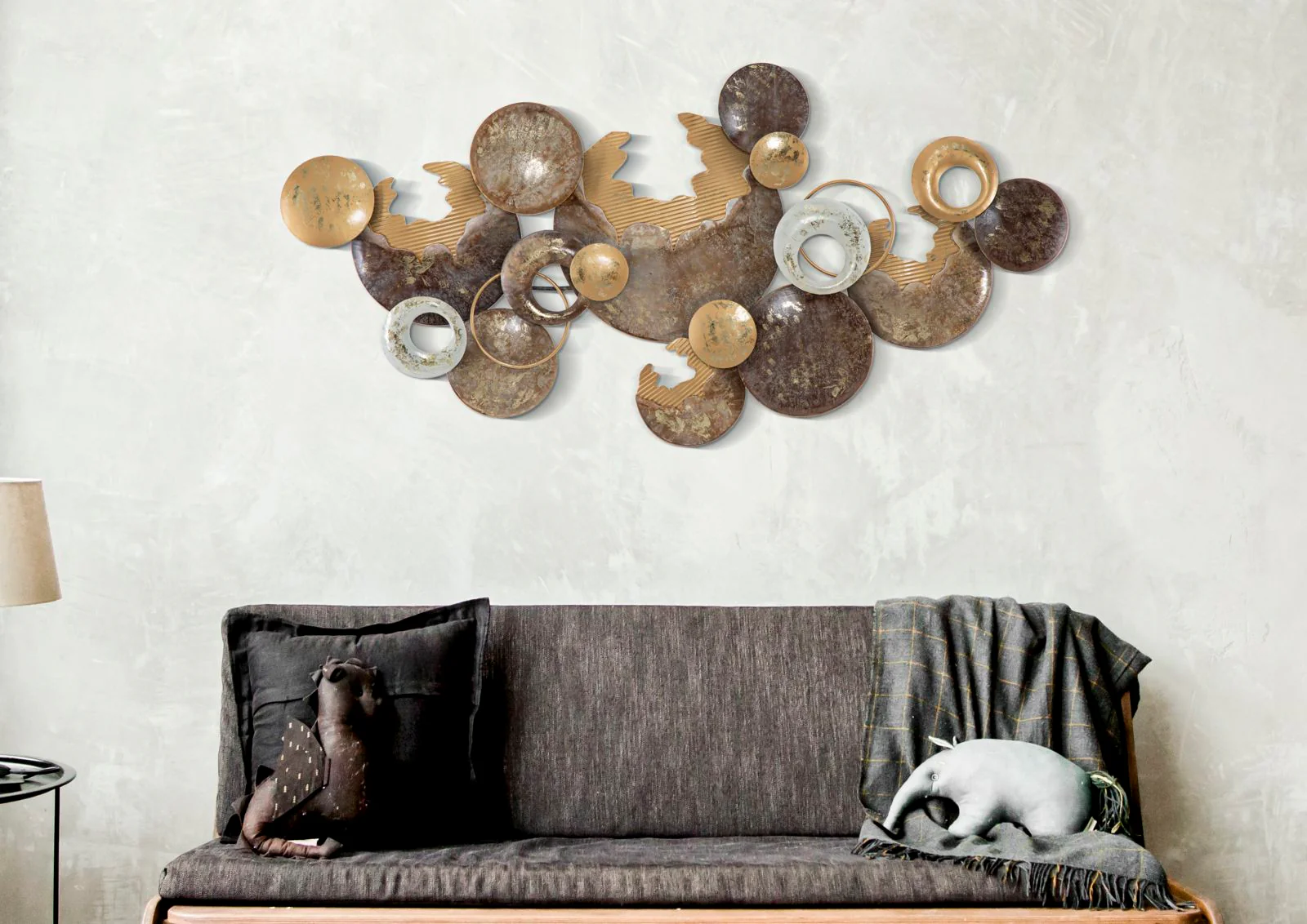 Pannello Decorativo in Ferro a Forma Circolare cm 135x7x69 - Image 4