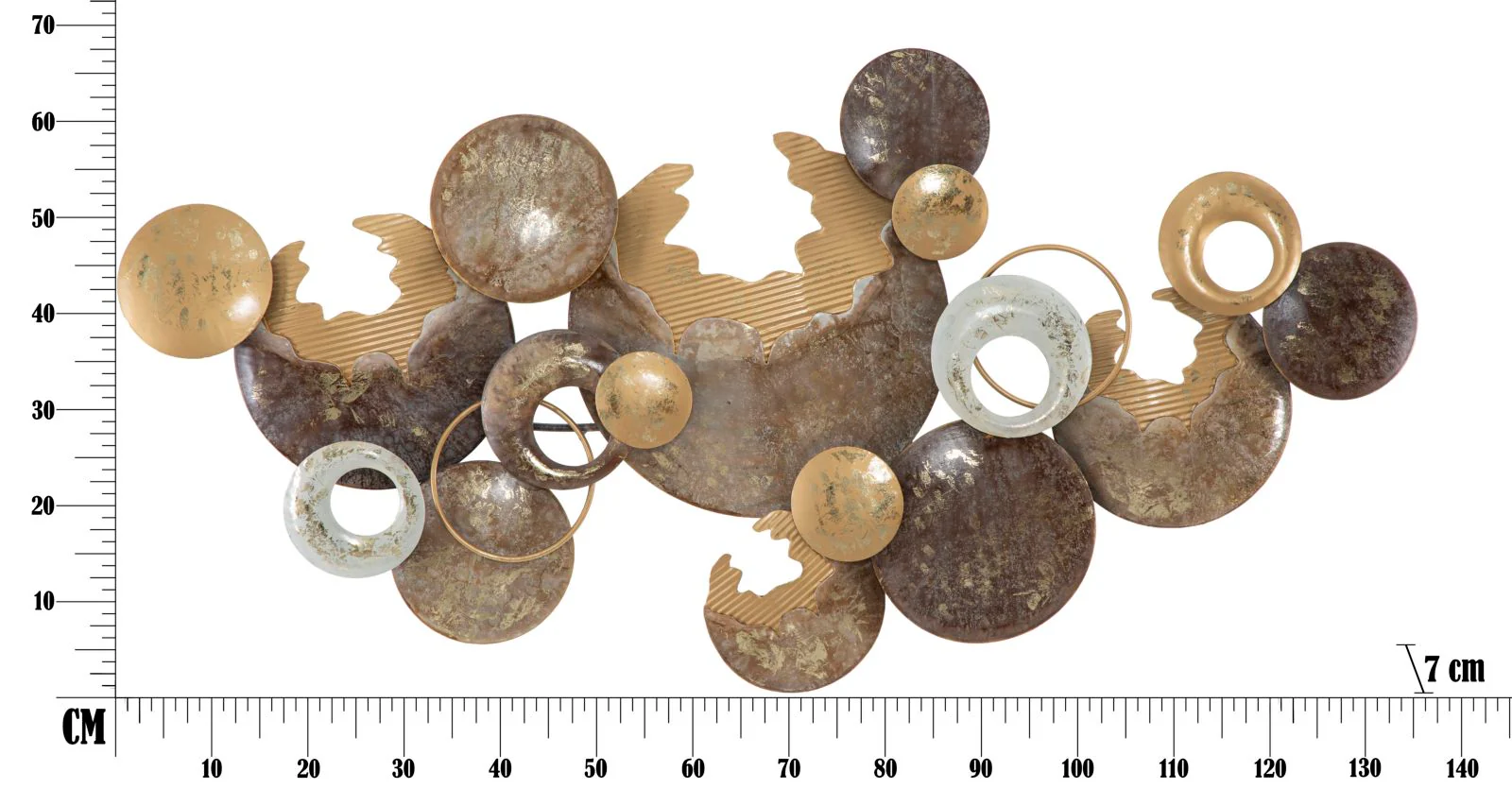 Pannello Decorativo in Ferro a Forma Circolare cm 135x7x69 - Image 5