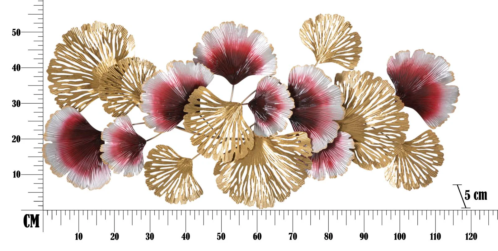 Pannello Decorativo Floreale in Metallo -B- cm 117,5x5x54 - Image 6