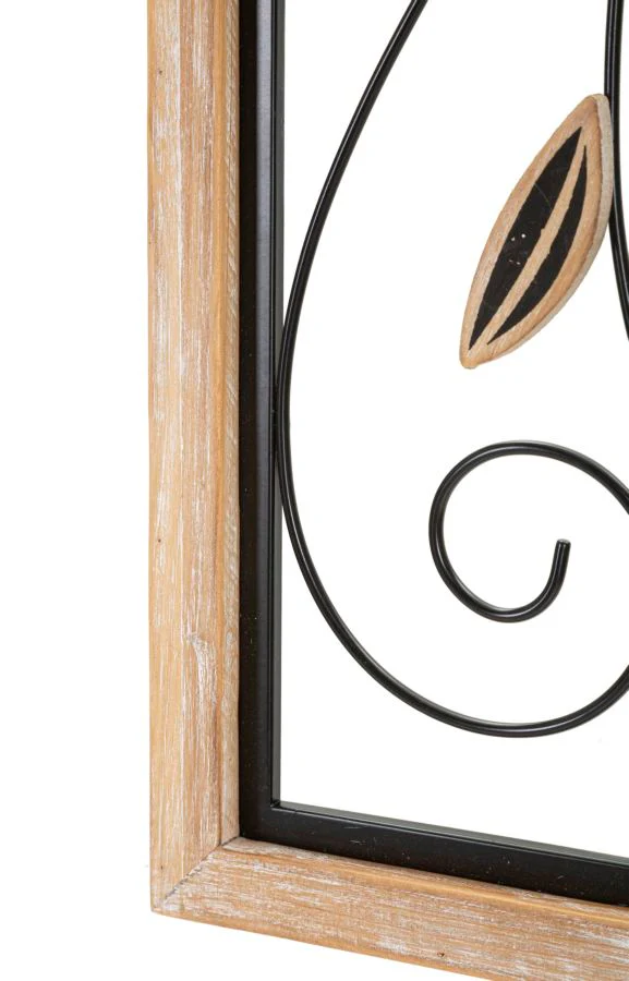 Pannello Decorativo in Ferro e Legno Koman - 26x2,5x60 cm - Image 2