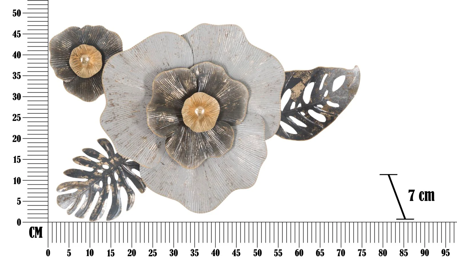 Pannello Decorativo in Ferro Edy - Dimensioni 74,9x7x47,6 cm - Image 6