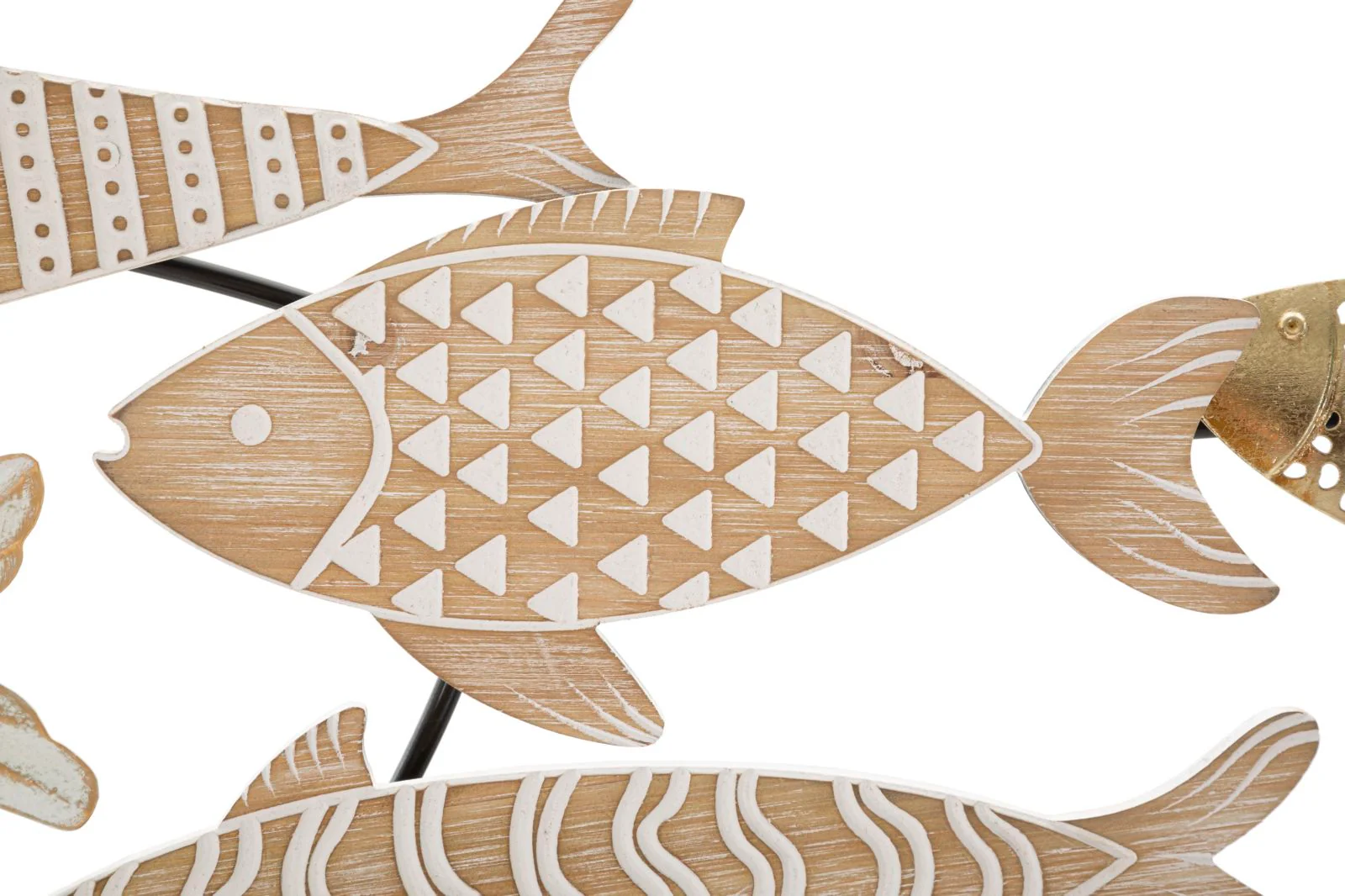 Pannello Decorativo 3D in Metallo Fishy cm 118x5,7x46,4 - Image 2