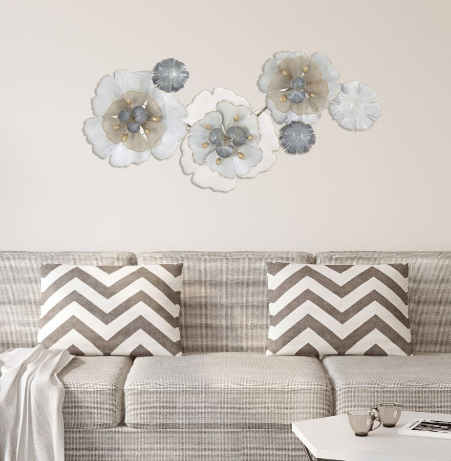 Pannello Decorativo in Ferro con Motivo Floreale cm 116,5x8x58 - Image 10