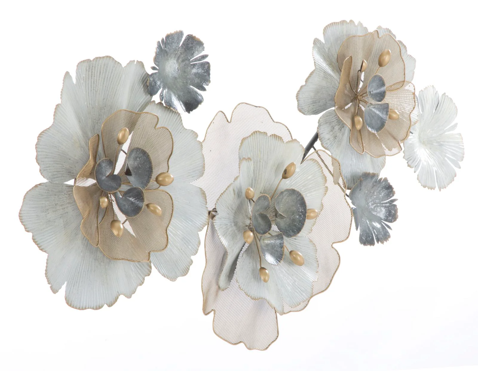 Pannello Decorativo in Ferro con Motivo Floreale cm 116,5x8x58 - Image 3