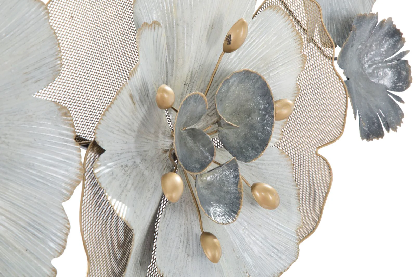 Pannello Decorativo in Ferro con Motivo Floreale cm 116,5x8x58 - Image 4