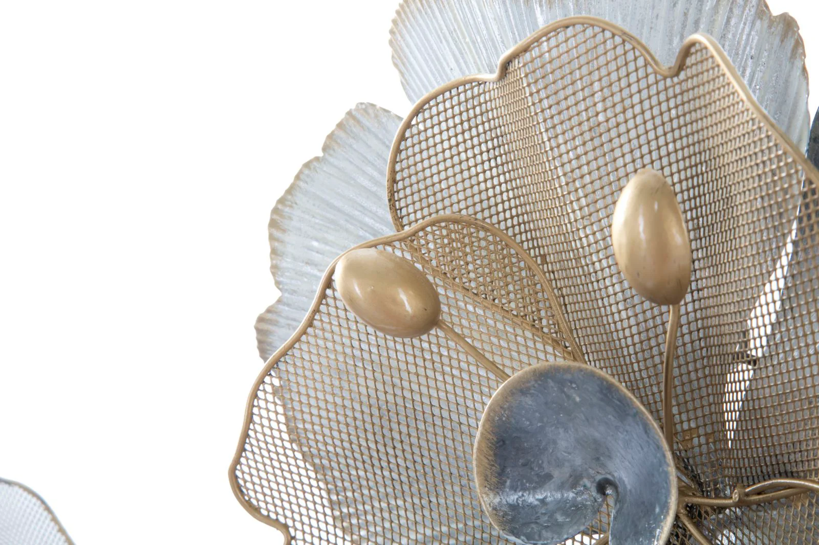 Pannello Decorativo in Ferro con Motivo Floreale cm 116,5x8x58 - Image 5