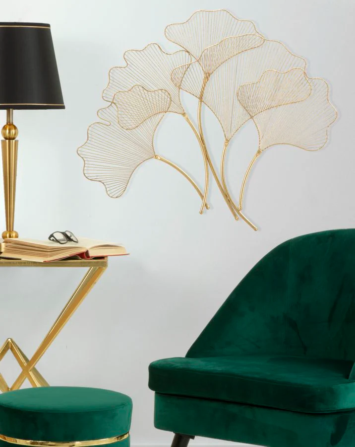 Pannello Decorativo in Ferro Foglia Glam 79x5x68 cm - Image 5