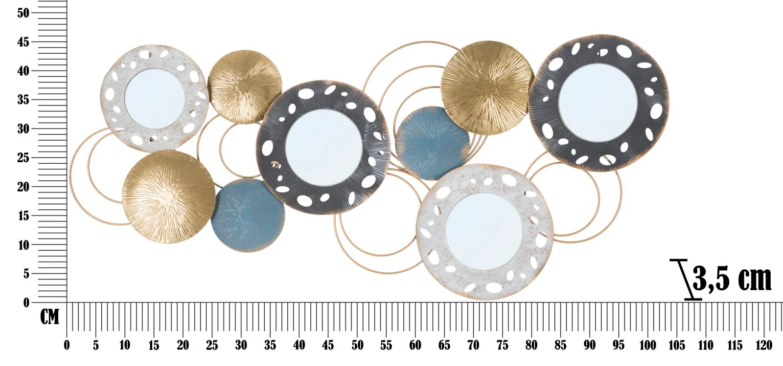 Pannello Decorativo in Metallo Gloty - Dimensioni 104x3,5x46 cm - Image 6