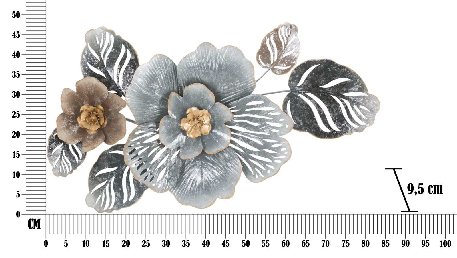 Pannello Decorativo in Ferro Greys 3D - 84x9,5x48 cm - Image 6