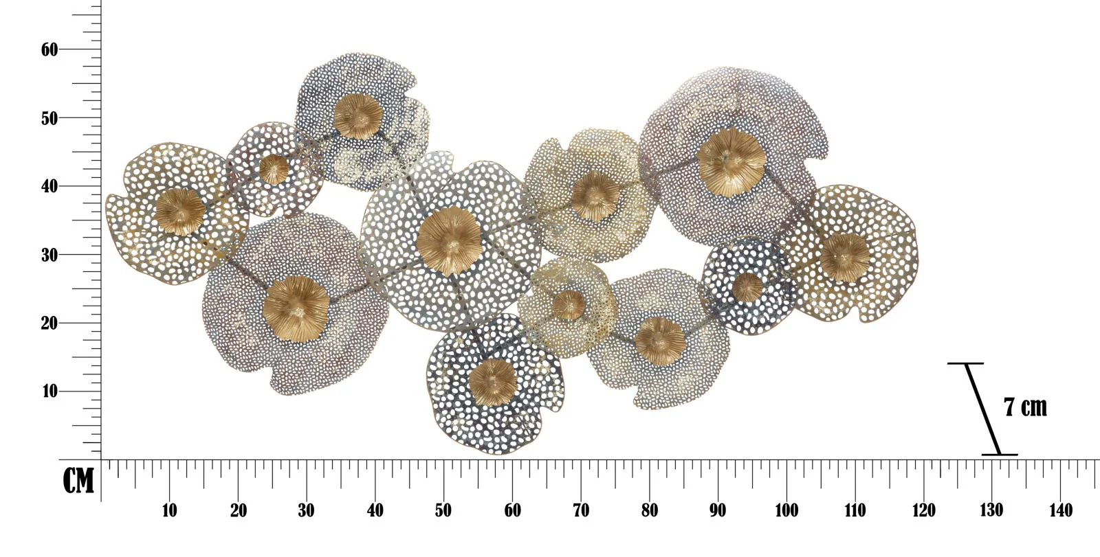 Pannello Decorativo in Metallo "Holes" 119x7x59,5 cm - Image 7
