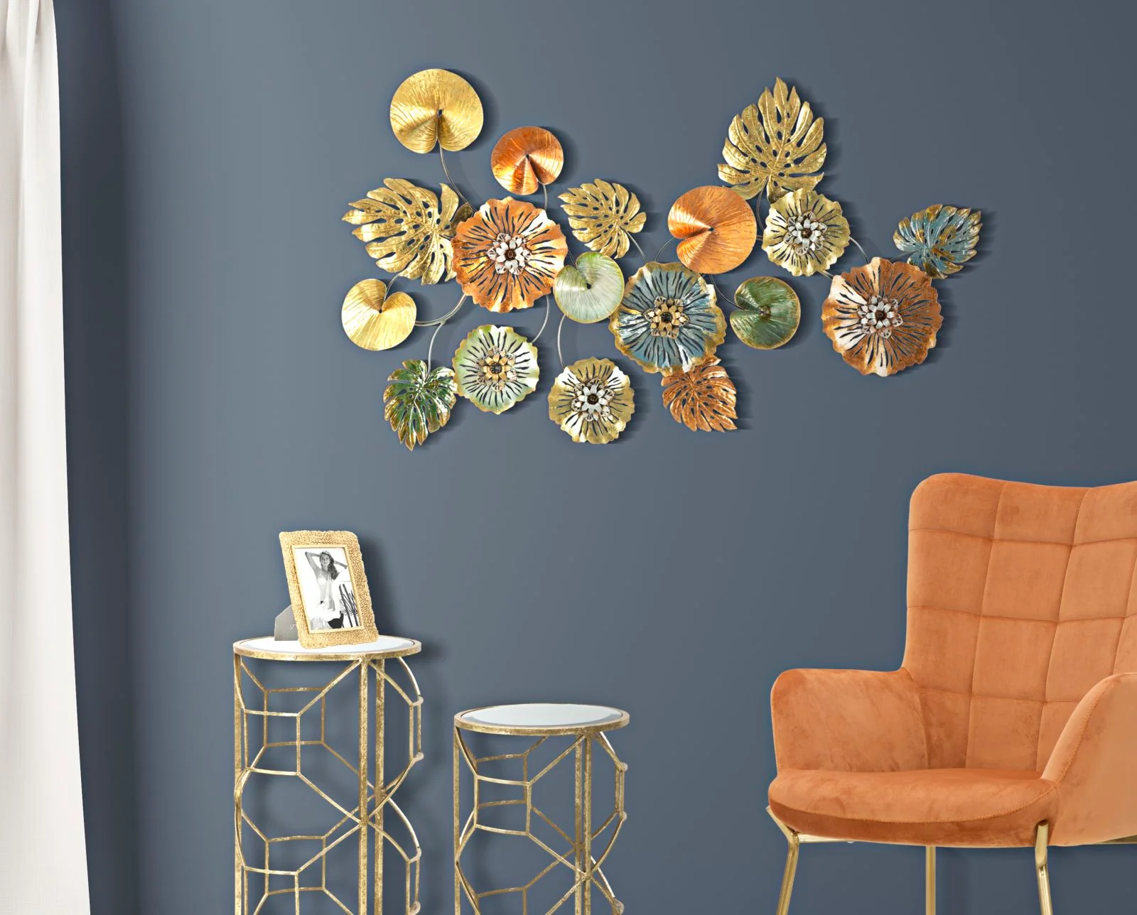 Pannello Decorativo in Ferro Leaf 117x7x74 cm - Image 5