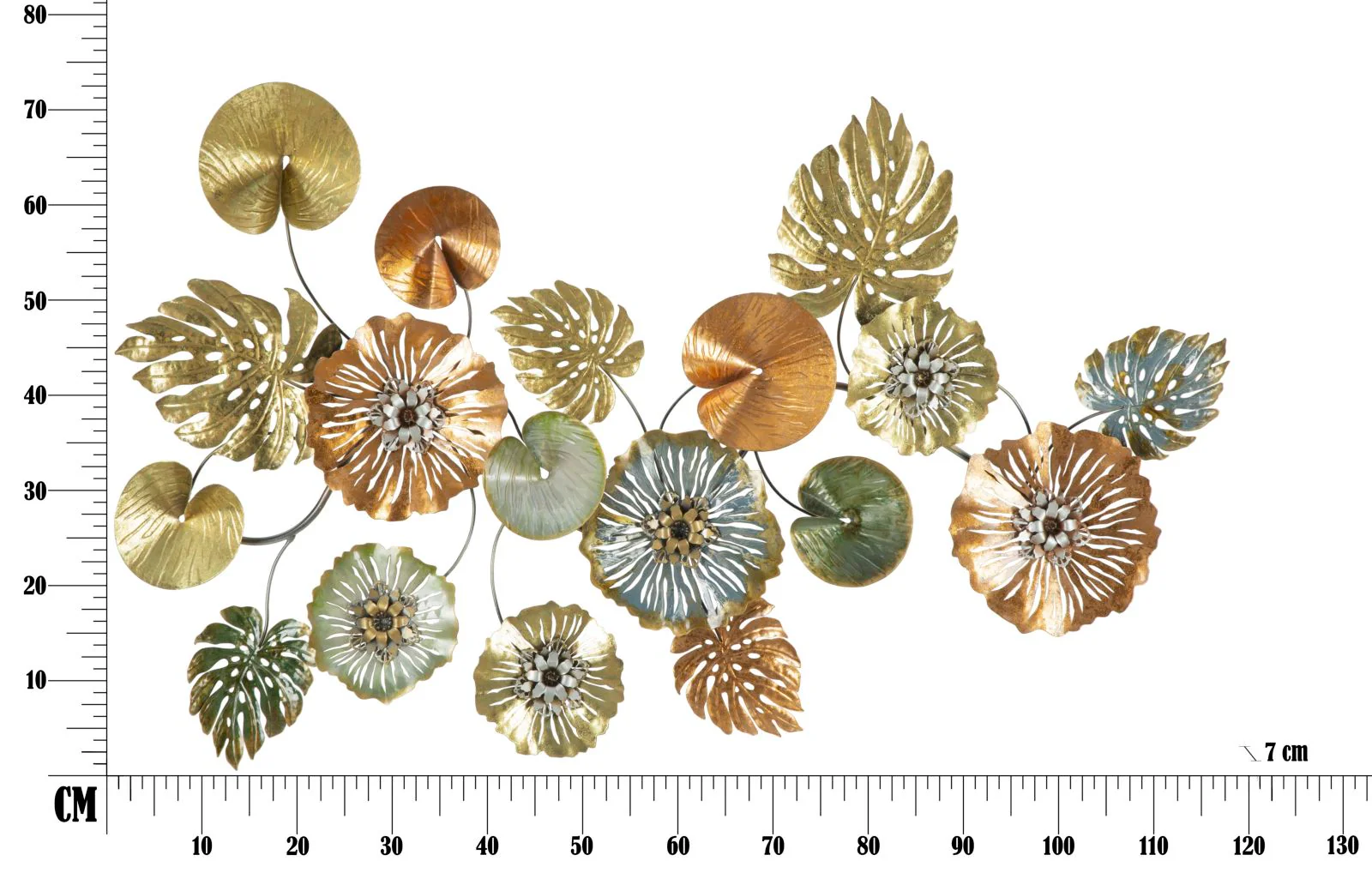 Pannello Decorativo in Ferro Leaf 117x7x74 cm - Image 6