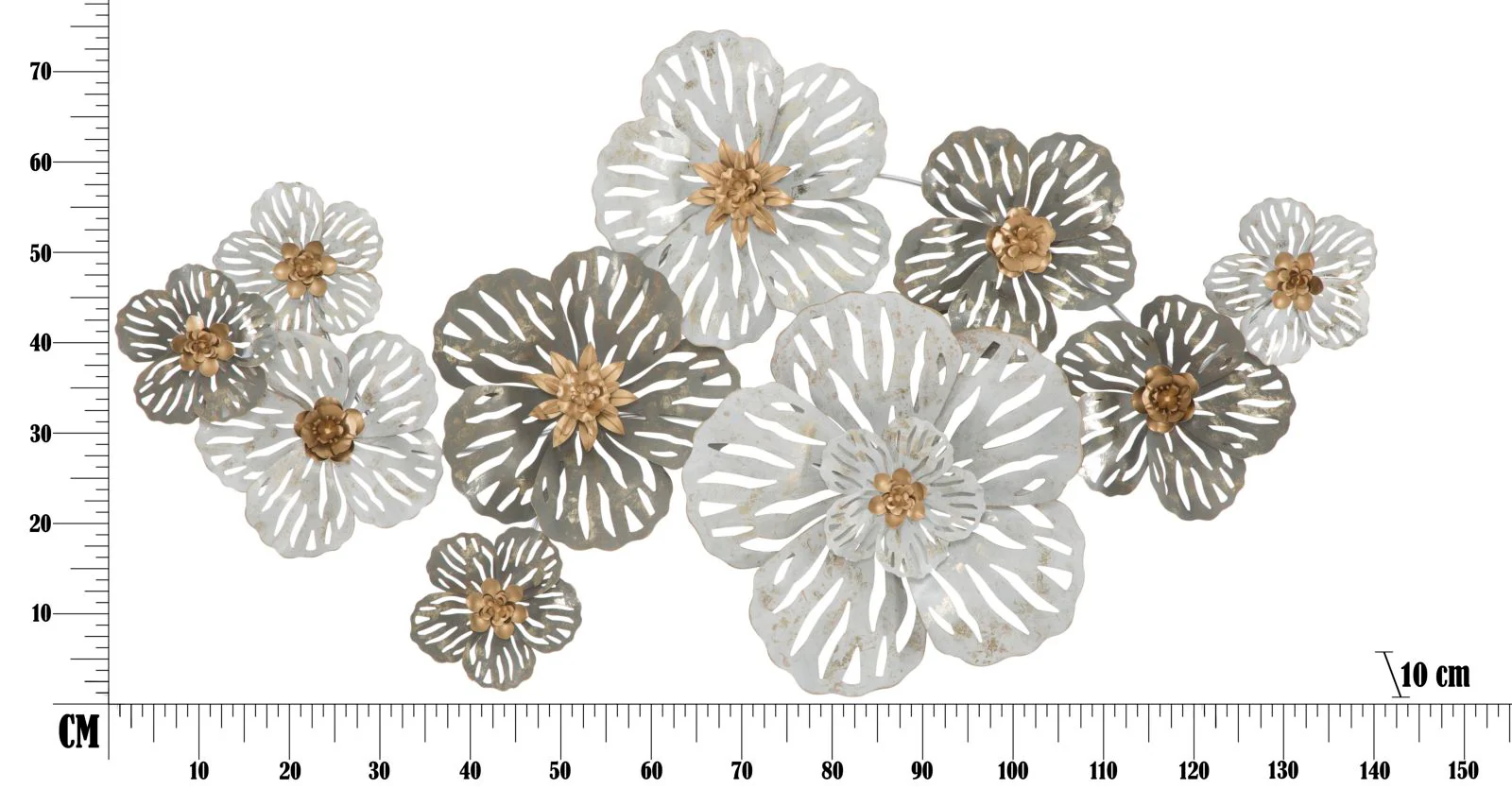 Pannello Decorativo in Metallo Lory 140x10x74,5 - Image 6