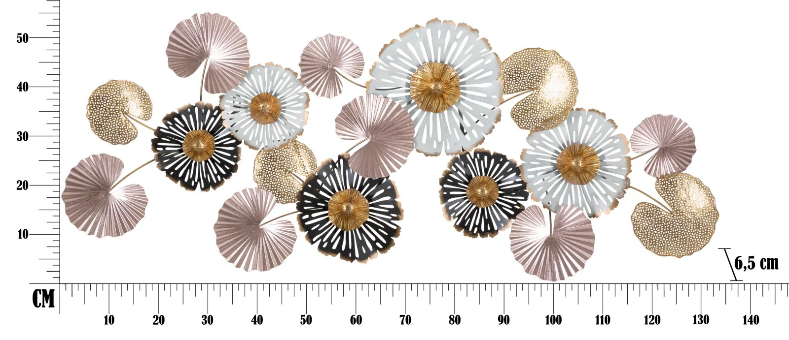 Pannello Decorativo in Ferro Pinky - cm 133,5x6,5x54,5 - Image 6