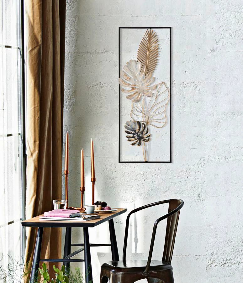 Pannello Decorativo in Metallo Plam -b- cm 28,5x3x74 - Image 5