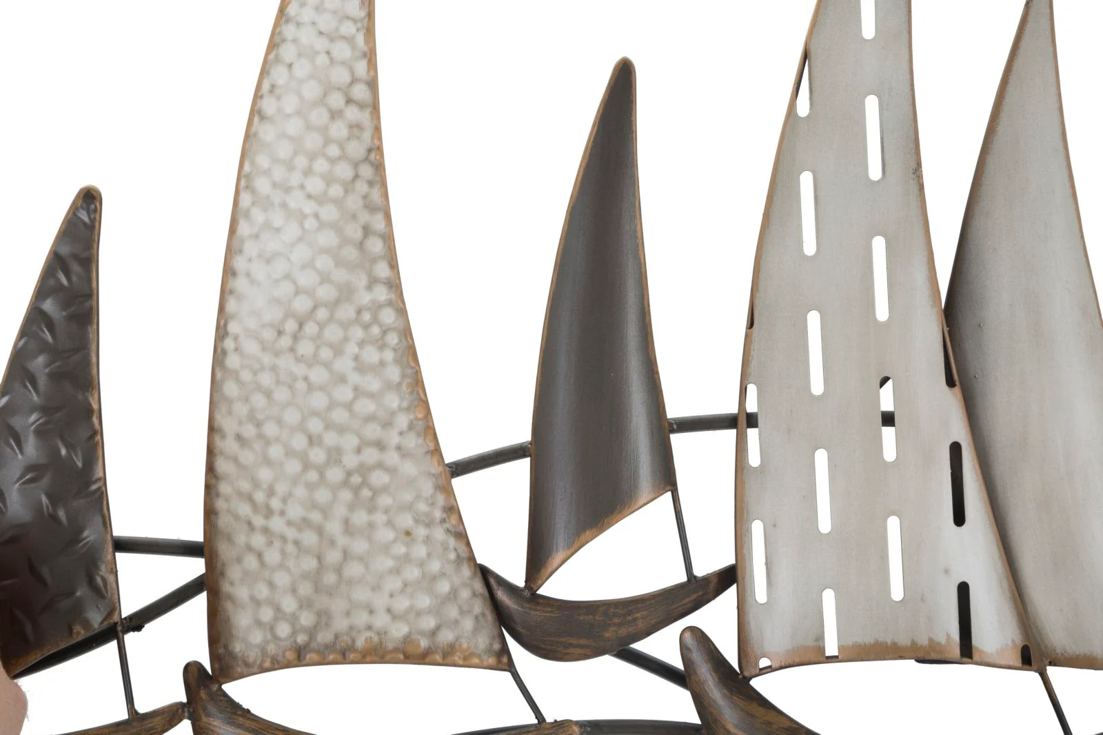 Pannello Decorativo in Ferro con Barche a Vela - cm 100x3x44 - Image 3