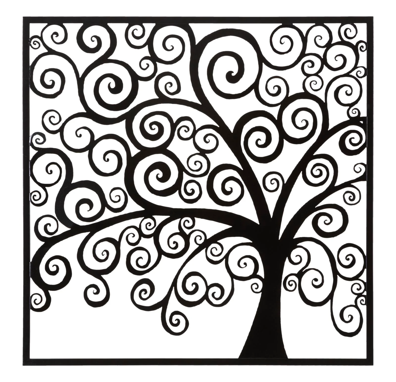 Pannello Decorativo 3D in Ferro Tree Design 100x1x100 cm