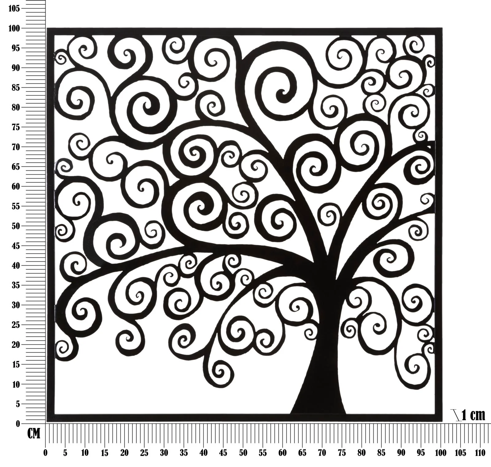 Pannello Decorativo 3D in Ferro Tree Design 100x1x100 cm - Image 6