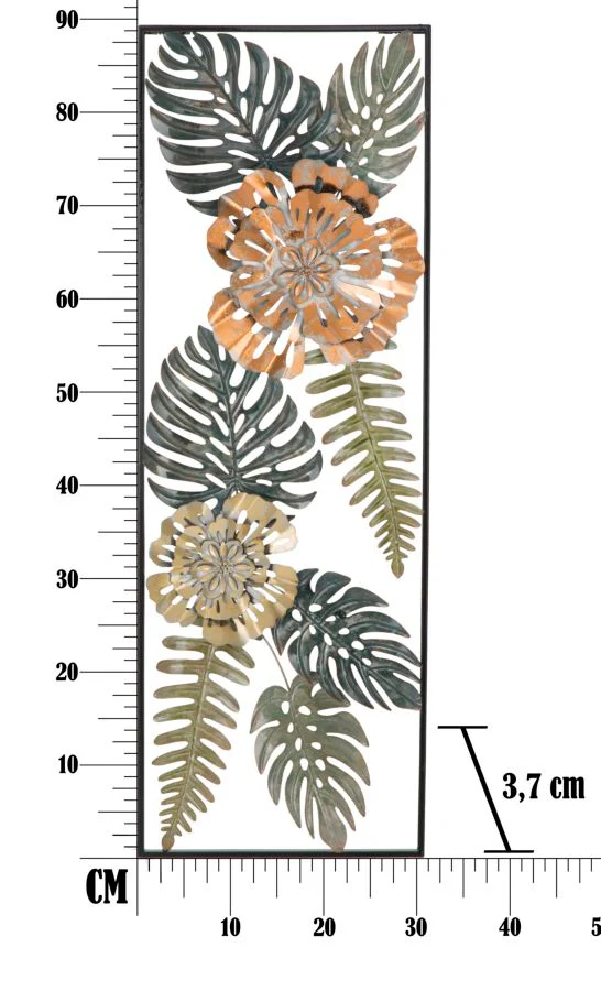 Pannello Decorativo in Metallo Elegante - cm 30,5x3,75x88,5 - Image 7
